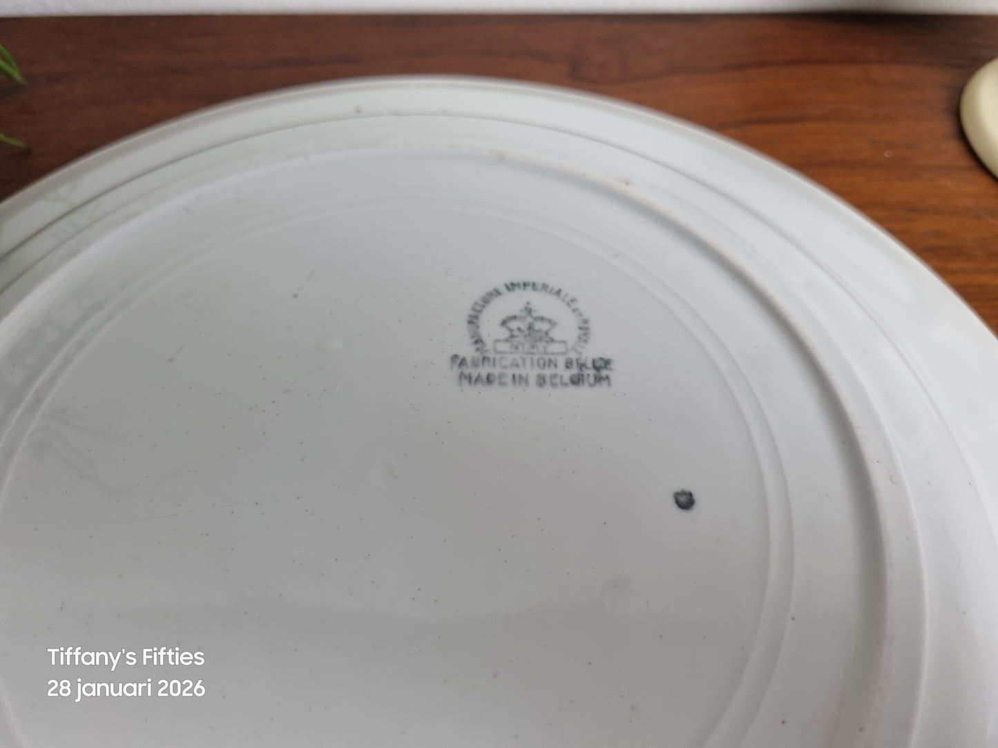 Groot bord Nimy blauw decor