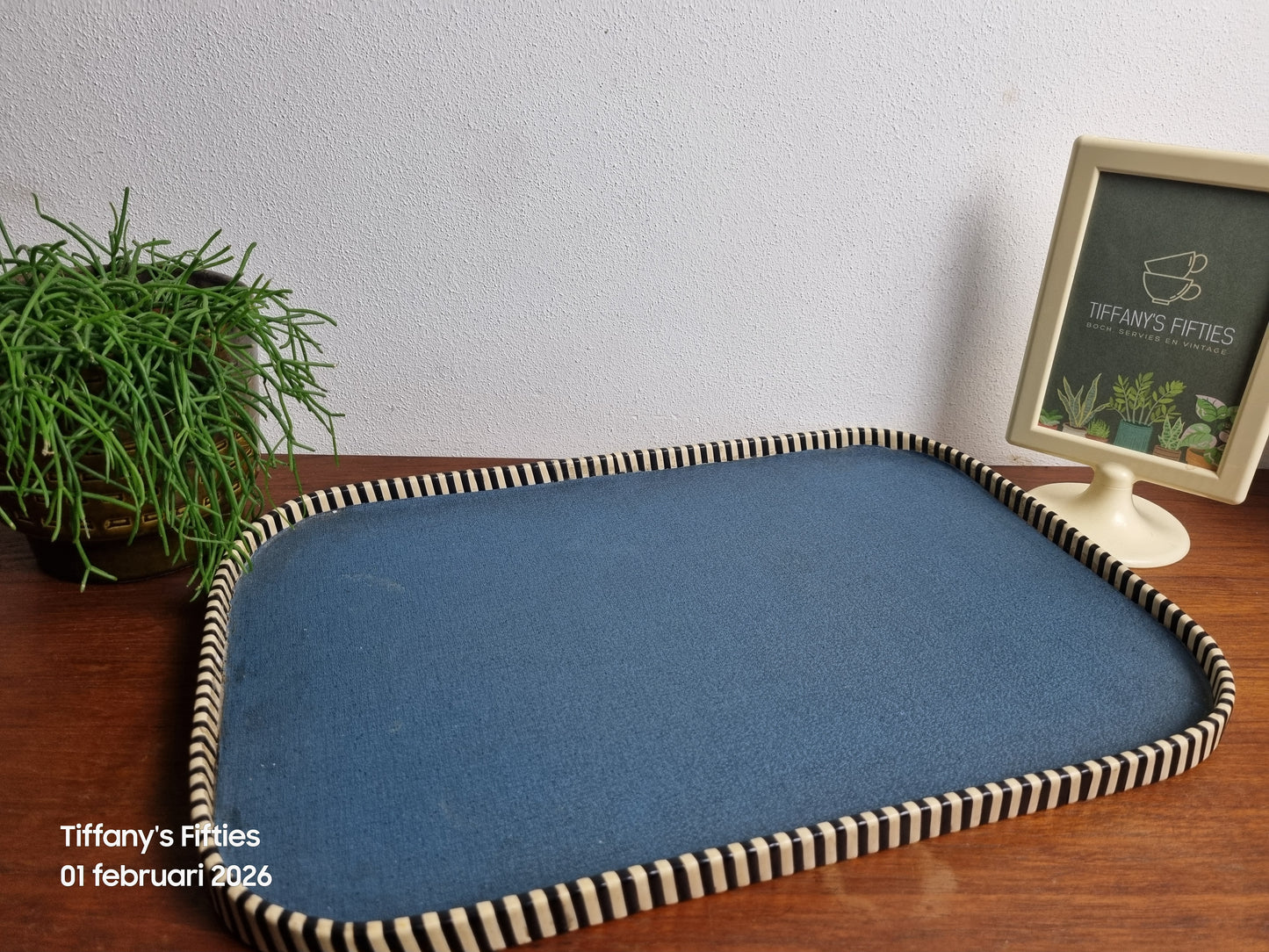 Dienblad blauwe bodem