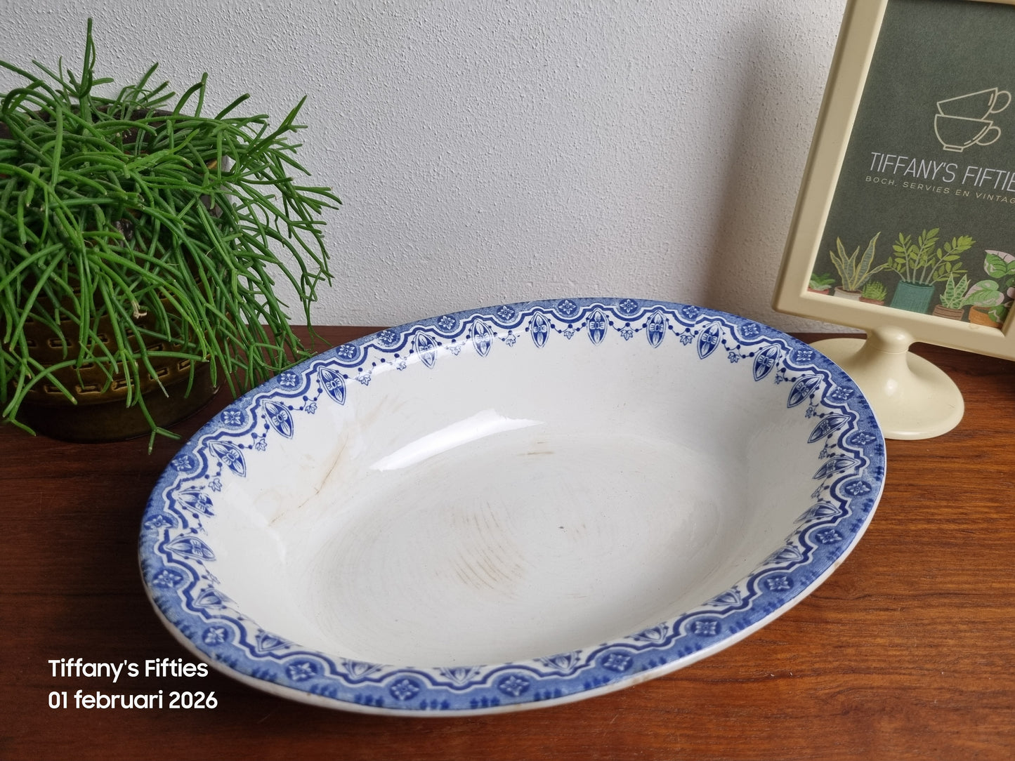 Ovale diepe schaal Boch "Havana" Clara