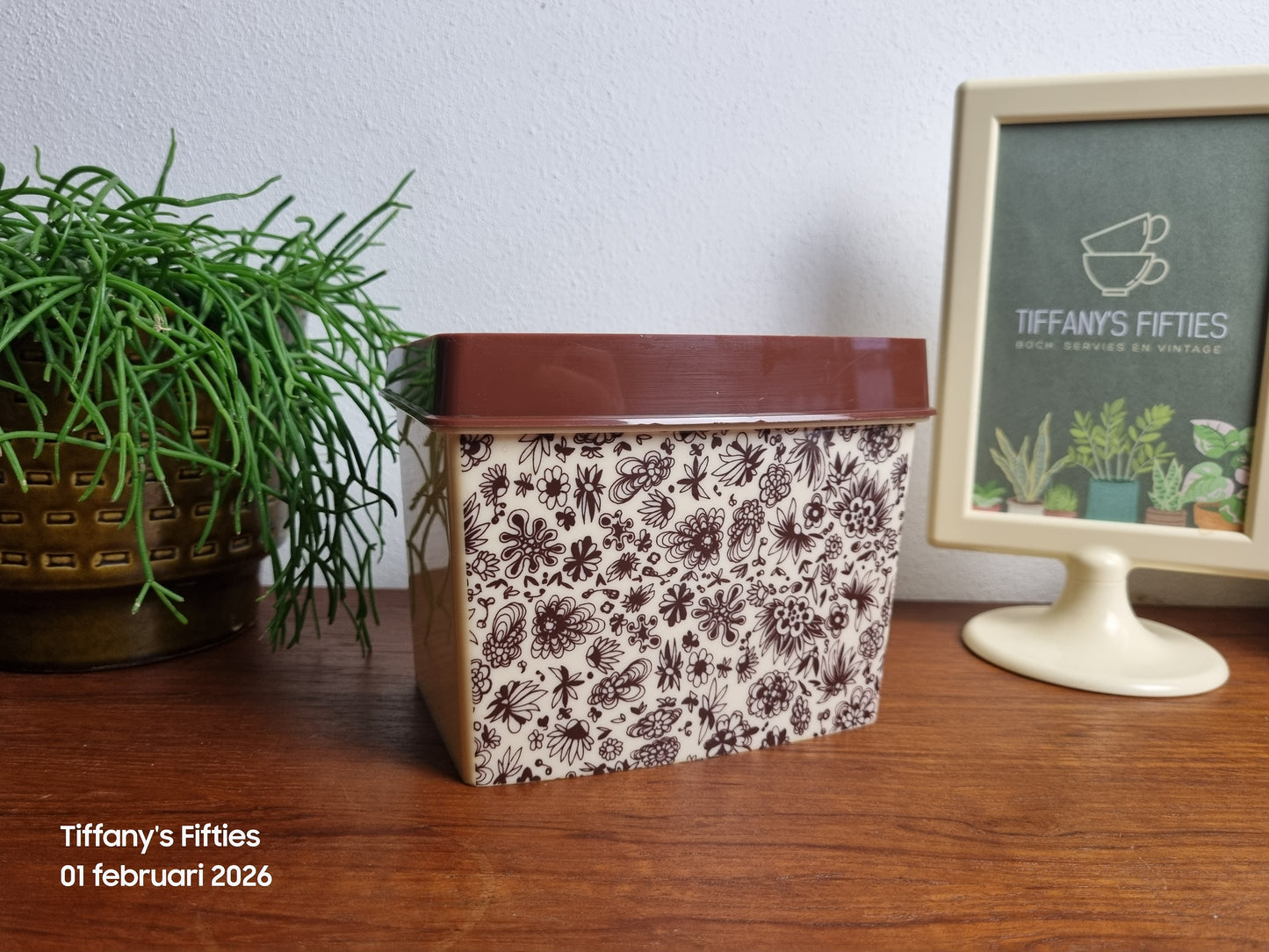 Bewaardoosje BDP Antwerp bruine bloemen