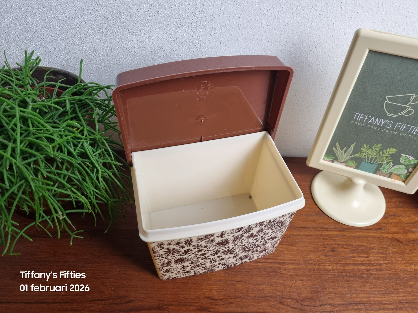 Bewaardoosje BDP Antwerp bruine bloemen