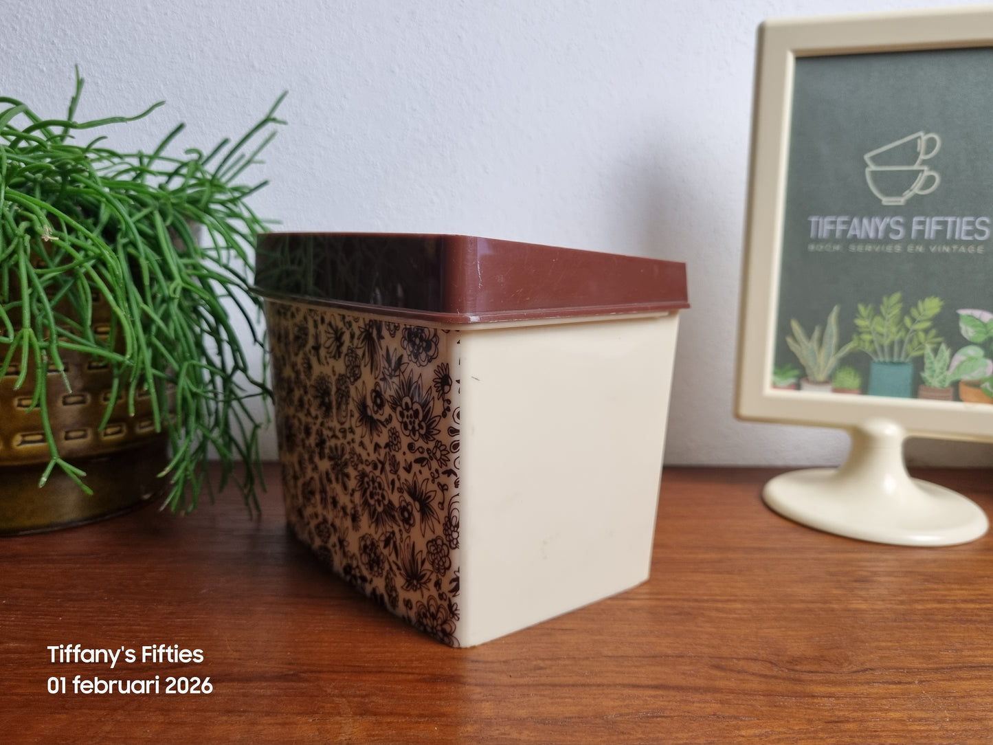 Bewaardoosje BDP Antwerp bruine bloemen