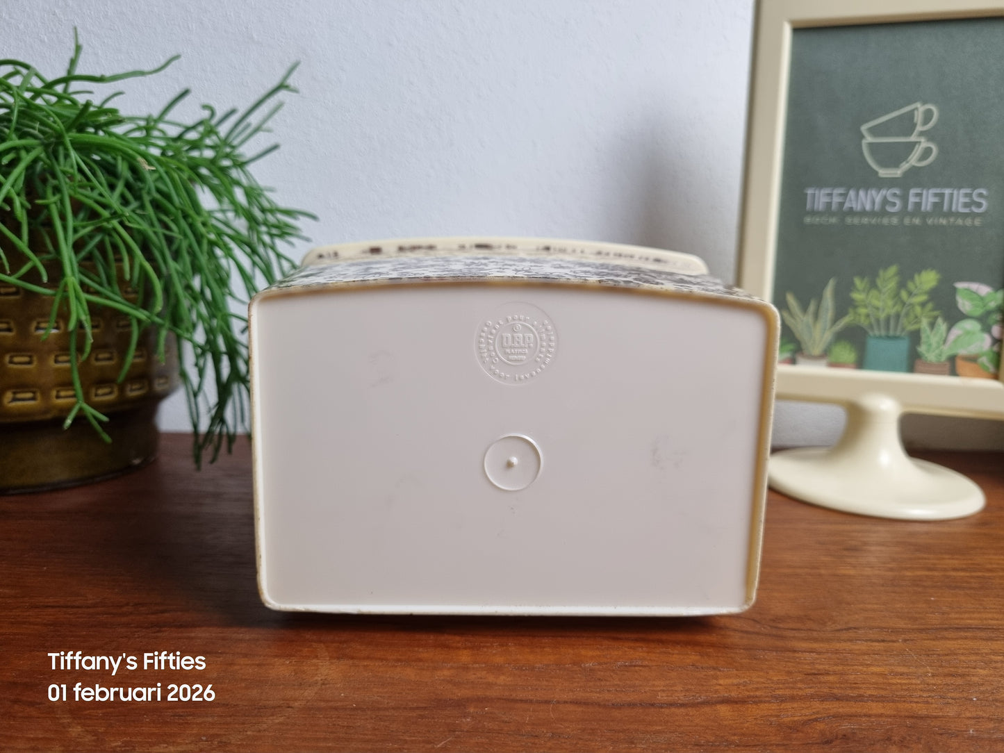 Bewaardoosje BDP Antwerp bruine bloemen