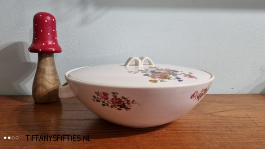 Dekschaal met bloemen Boch "Saturne" Tatiana