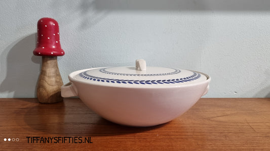 Dekschaal Boch "Saturne" blauwe blaadjes