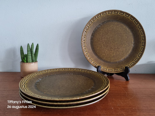 Vintage dinerbord Ceramano legergroen