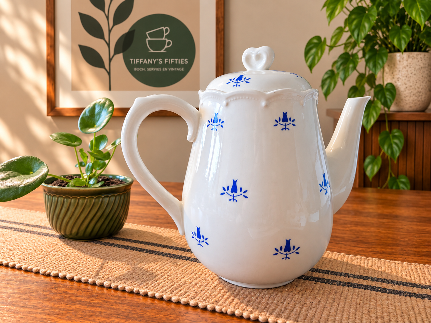 Boch La Louvière "Festival" Tulipes koffiepot