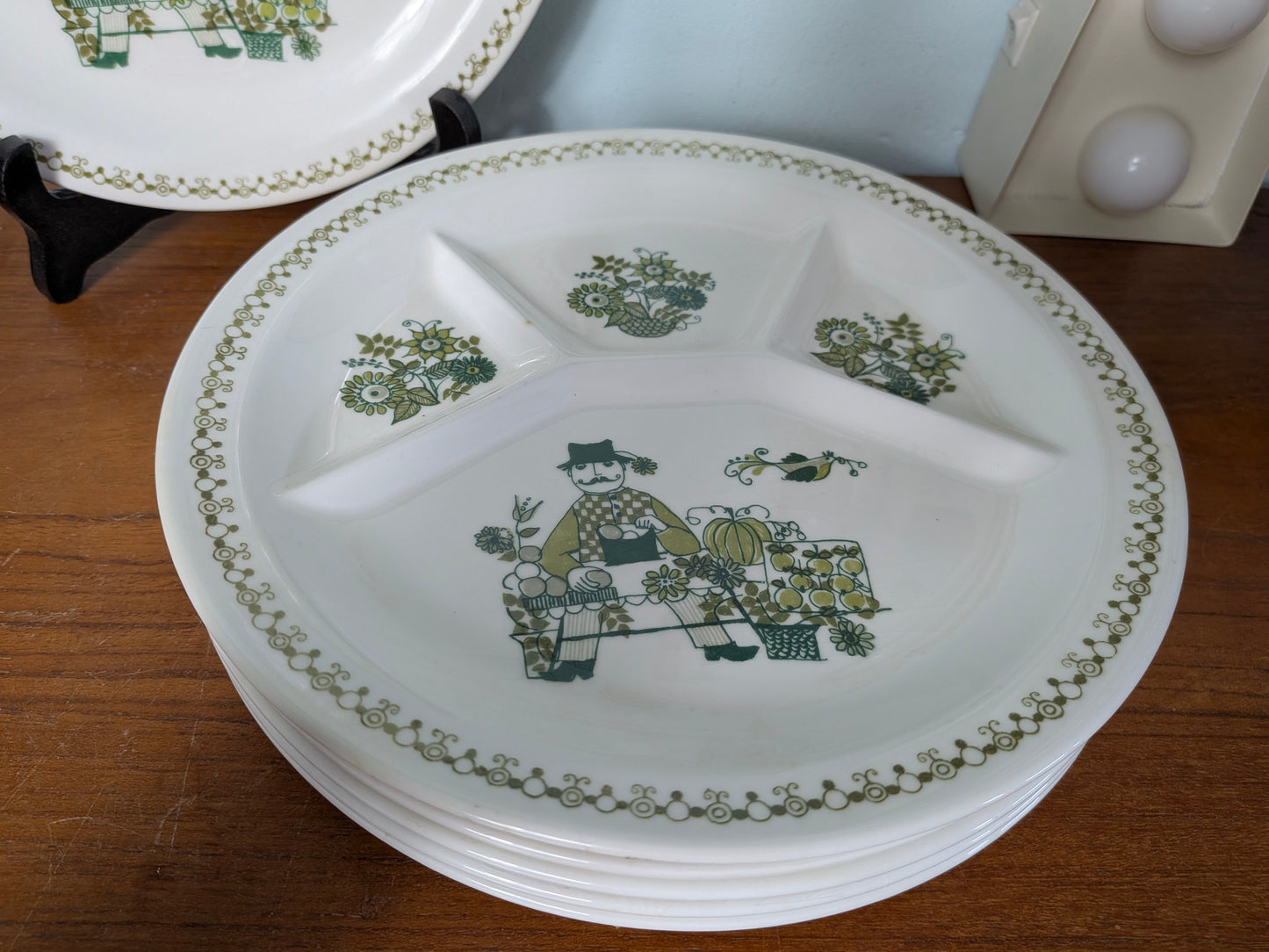 Vintage Figgjo Flint gourmetbord / fonduebord