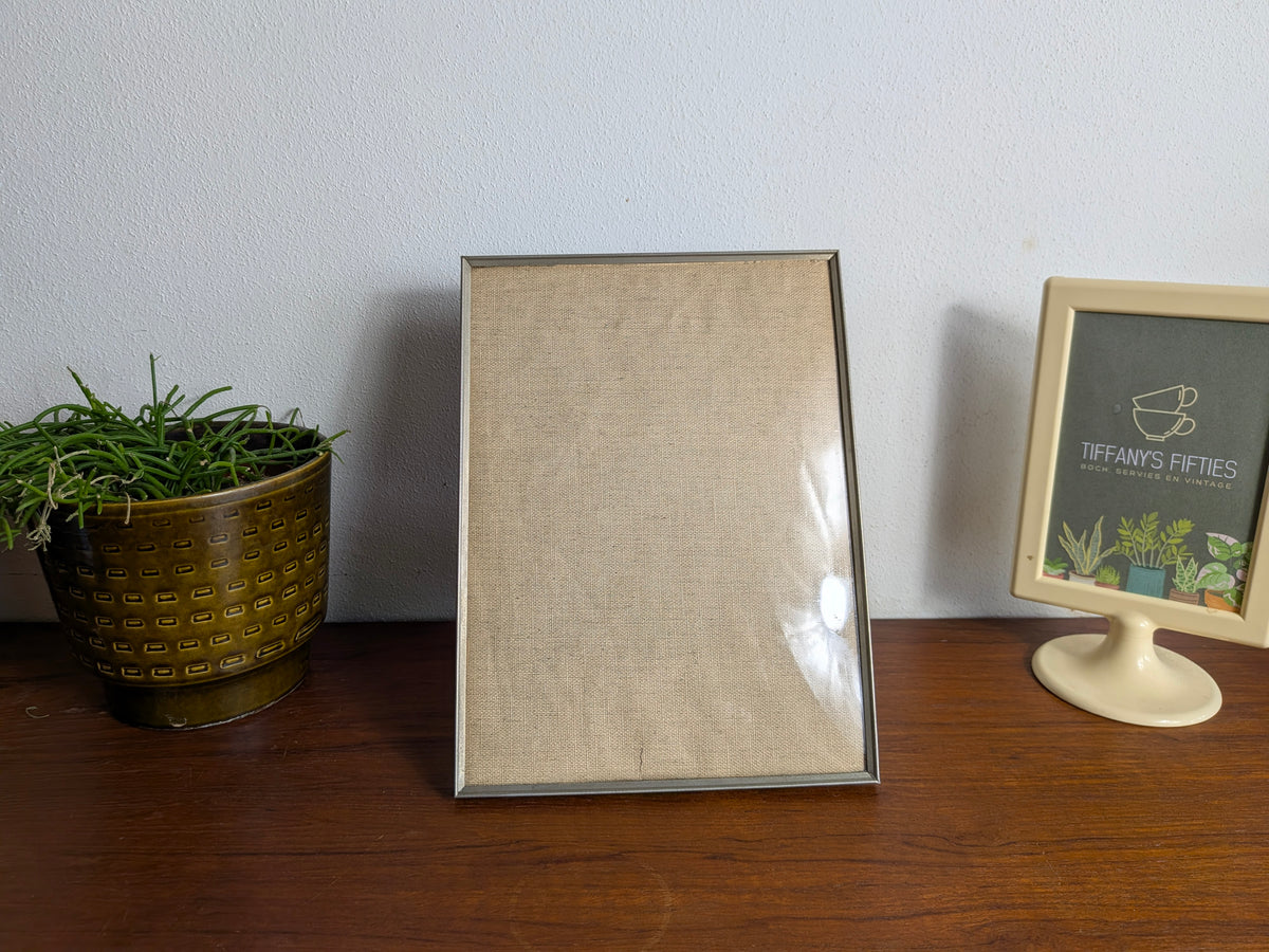 Vintage fotolijst met bol glas