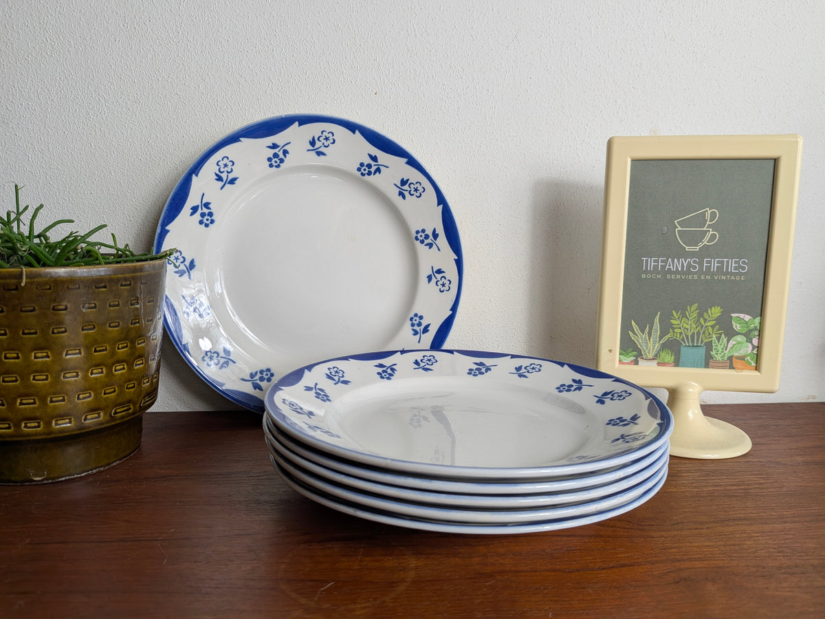 Dinerbord Sarreguemines Avila blauwe bloemen