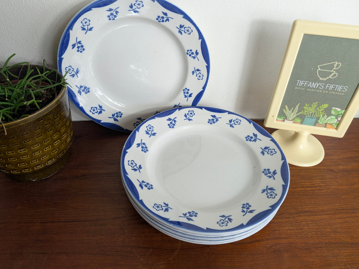 Dinerbord Sarreguemines Avila blauwe bloemen