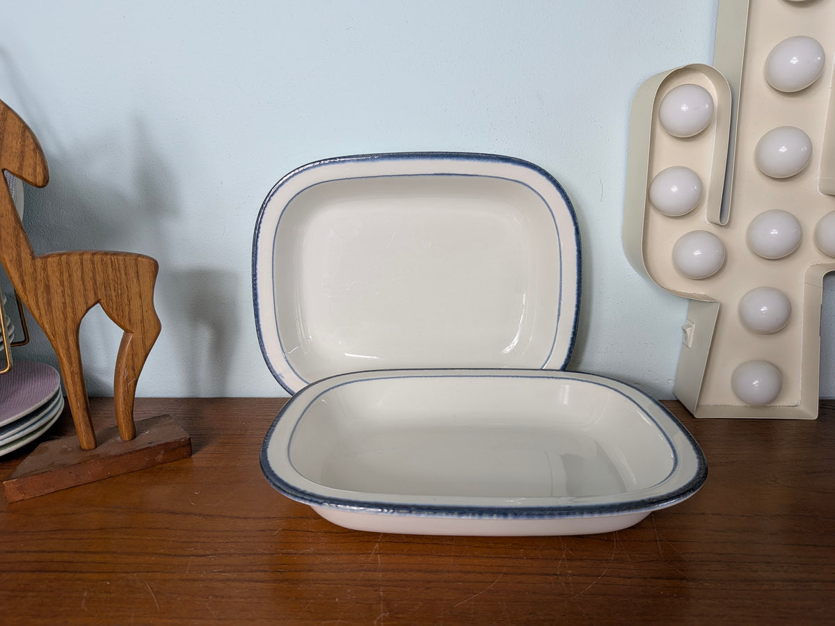 Vintage Rörstrand schaal met blauwe rand