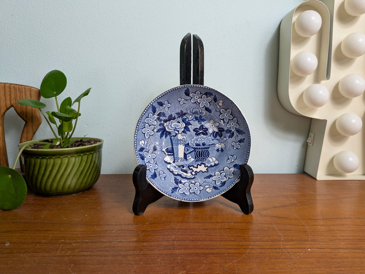 Schaaltje Semi China blauw wit bloemendecor