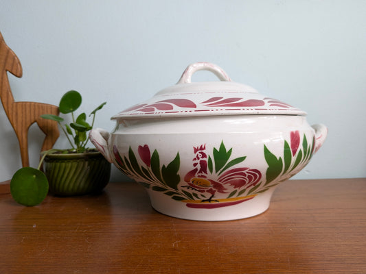 Vintage dekschaal Boch "Paris" Coq Hardi