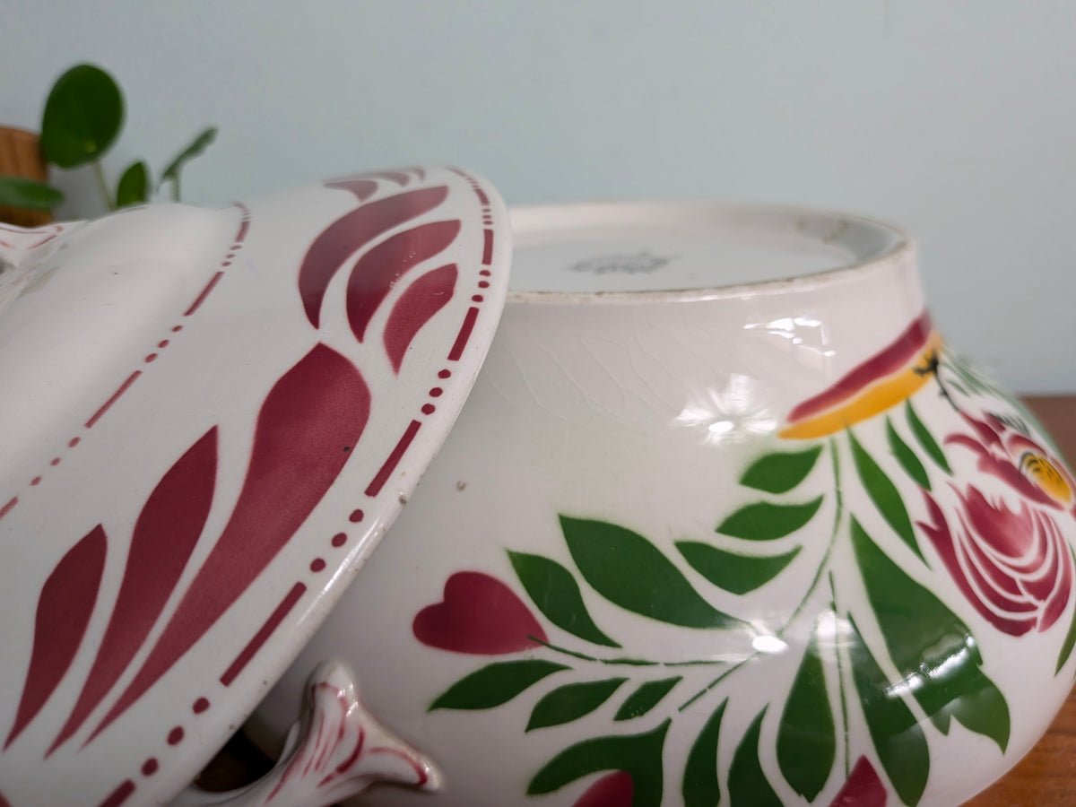 Vintage dekschaal Boch "Paris" Coq Hardi