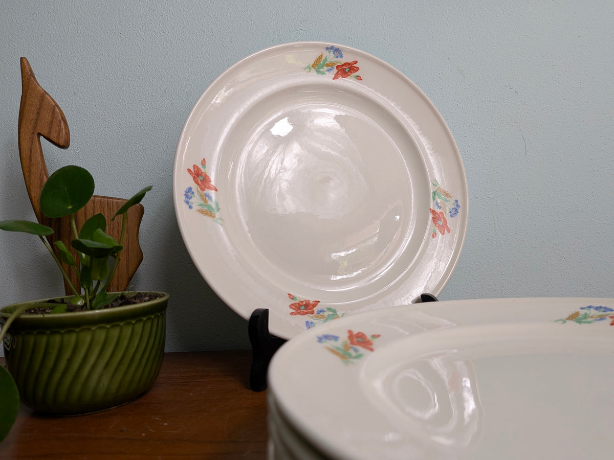 Dinerbord Petrus Regout Klaproos