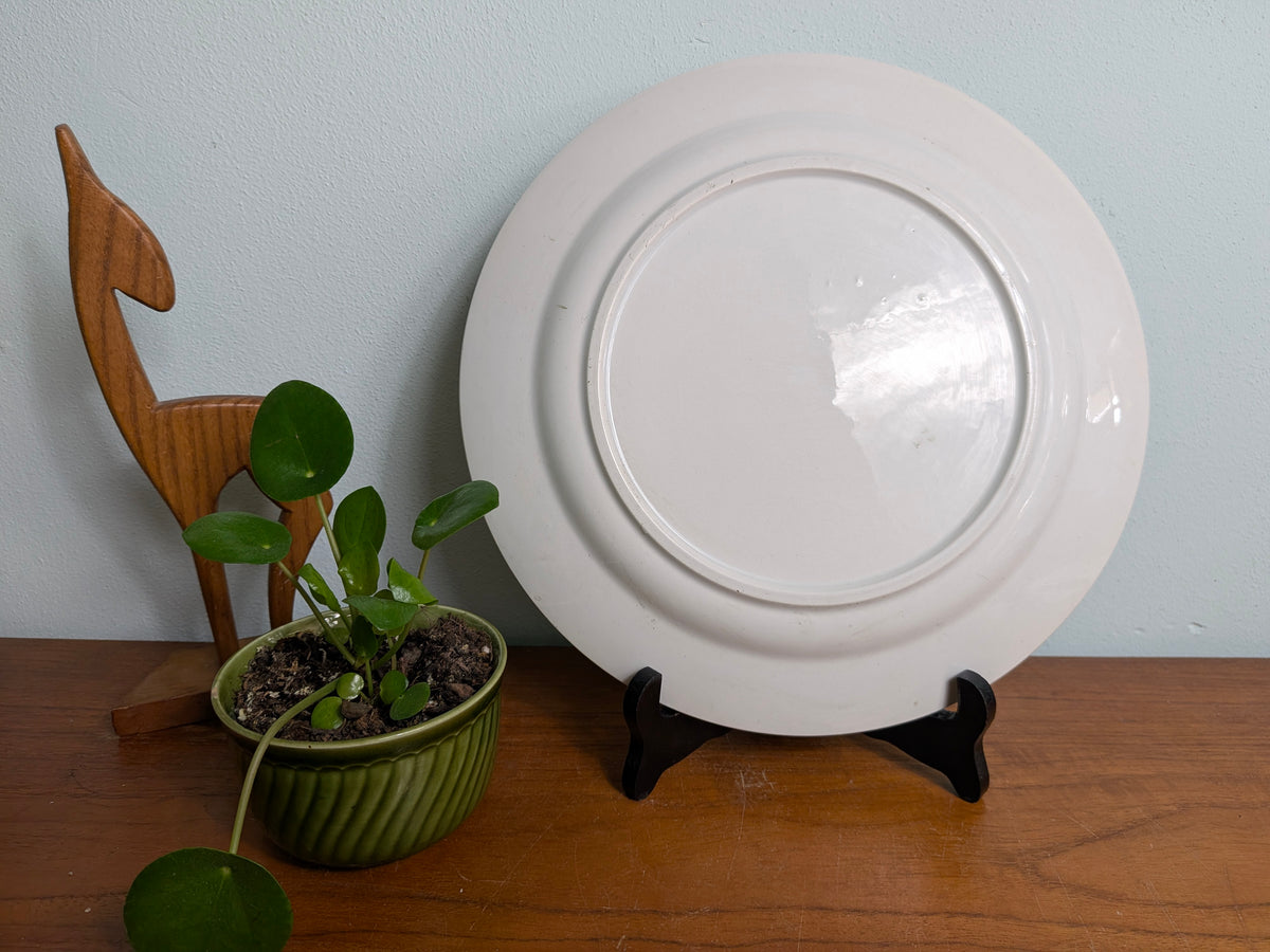 Groot bord Badonviller geometrisch decor geel zwart