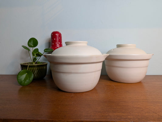 Japanse keramische stoompot met deksel crème (mt2)