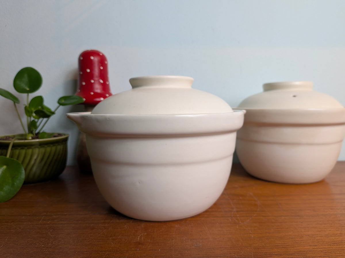 Japanse keramische stoompot met deksel crème (mt2)