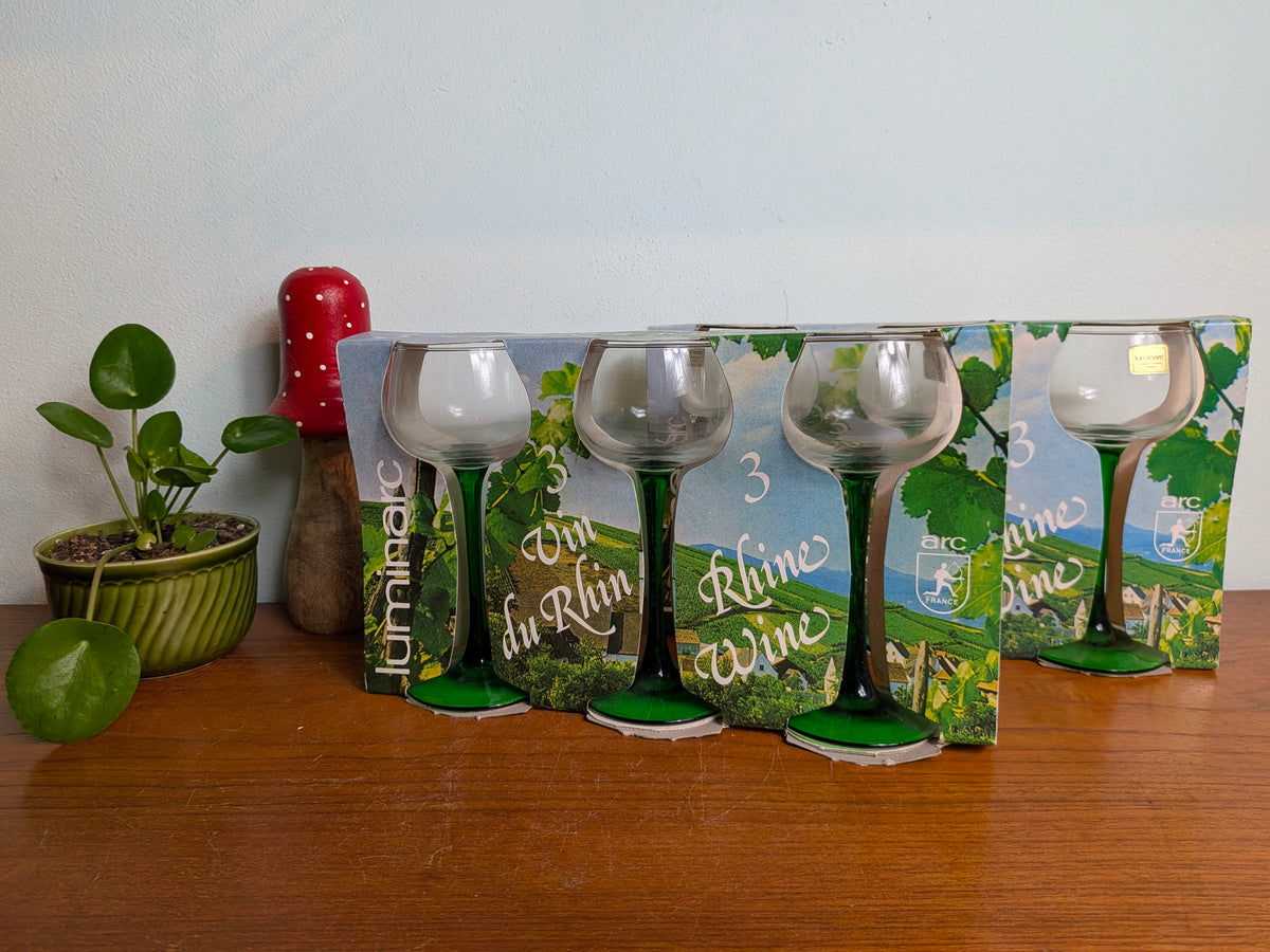 Wijnglazen Luminarc groen set van 3