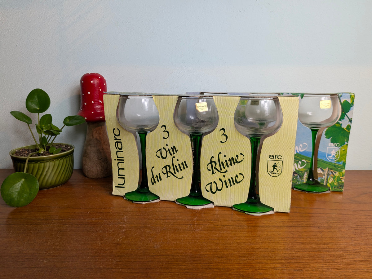Wijnglazen Luminarc groen set van 3
